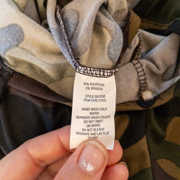 Camouflage Bodycon Mini Dress Medium Popular 21 Spaghetti Strap Stretch - Picture 4 of 4